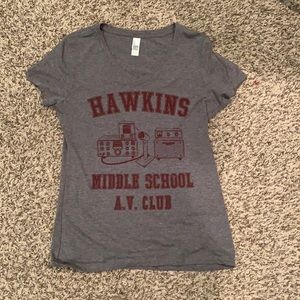 Stranger things v neck t